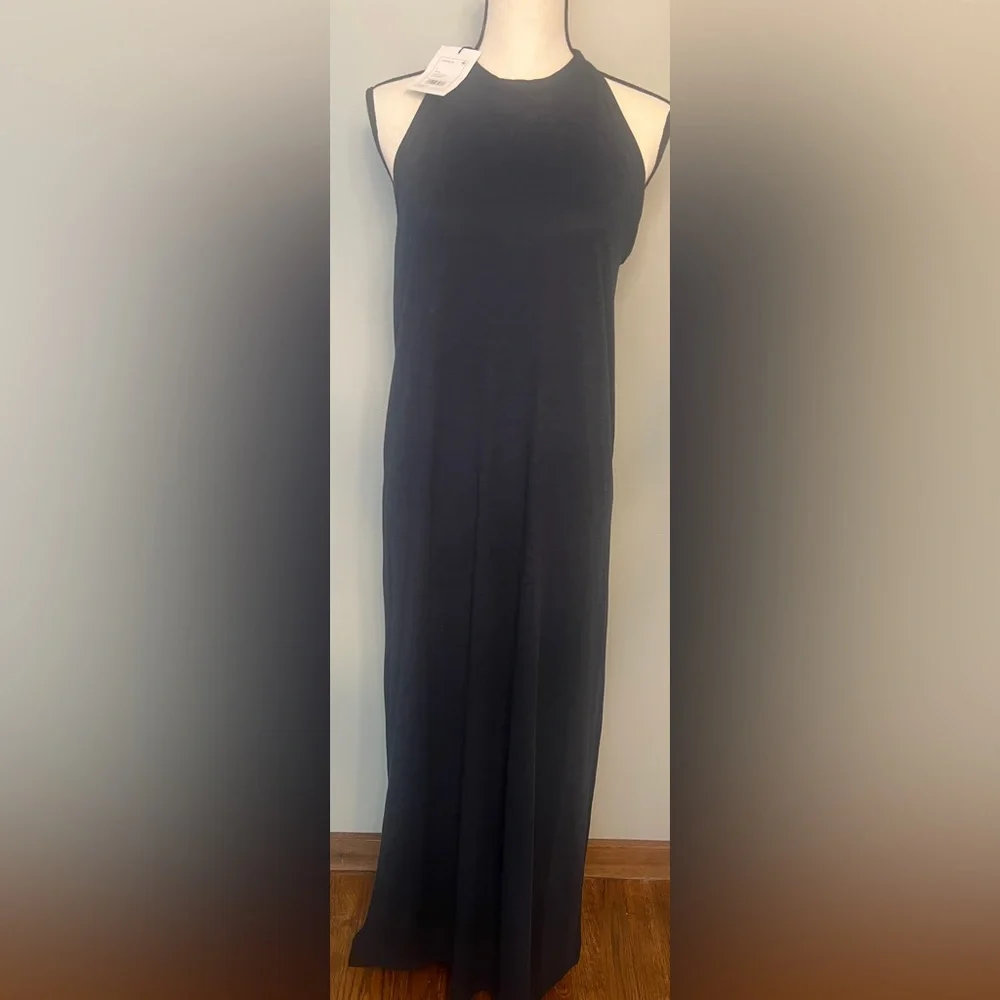 NWT Theory Sonaki M Atmos Light Max Dress in Navy, Size L - Picture 3 of 6